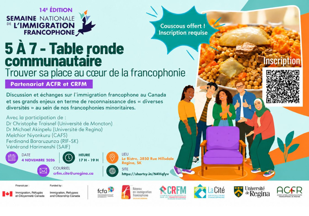 Semaine de l’immigration francophone autour d’une table.
